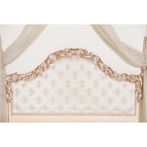 7x5ft Baroque Bed Headboard Portrait Photo Background White Wall Curtain Indoor Wallpaper Studio Props Baby Newborn Photography Backdrops