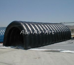 Black Inflatable Tunnel Tent For Leisure And Professional Use garage tent Car Shelter Marquee On Sale