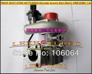 Turbocharger TD025 28231-27500 49173-02610 Turbo For HYUNDAI Accent Matrix Getz For KIA Cerato Rio 2001-2005 1.5L D3EA 1.5 CRDi