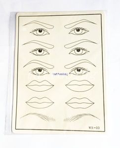 10 Stück Permanente Augenlid-Augenbrauen-Lippen-Make-up-Tattoo-Übungshaut für Anfänger. Permanente Make-up-Tattoo-Praxis