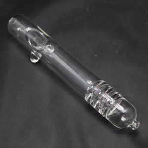 Glass Upline Steamroller 7 inch Hand Pipe with Three Upline Rings Deep Bowl Glass Pipe with Stand Feet