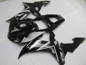 Svart Vit Fairing Kit för Yamaha YZF R1 2002 2003 Fairings Set YZF R1 02 03 QR59