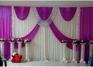 3m * 4m 3m * 6m 4m * 8m Wedding Backdrop Swag Party Curtain Firande Stage Performance Background Drape Silver Sequins Wedding Favivers Leverantörer