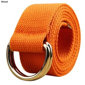 Wholesale- belts for women designer brand high quality Double loop canvas belt men and women students lovers waistband