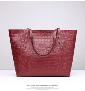 Krokodile echte Lederhandtasche große Kapazität weibliche offizielle Leder Damen Taschen Bestes Geburtstagsgeschenk präsentieren Luxus -Taschen