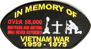 Hot Sale Custom In Memory Of Vietnam Cap Patch Custom Badge Iron On Or Sewing Jacket Backing Or Chest Size Free Shipping