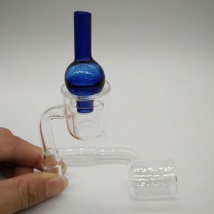 Venda quente Conjunto de 2 XXL Quartz Banger Térmica + tampa de vidro carb colorido 10mm 14mm 18mm Duplo Tubo de Quartzo Banger Térmica Prego frete grátis