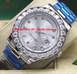 高級時計メンズ18ktホワイトゴールド大きなダイヤモンド自動ファッションブランドメンズウォッチwristwatch298l