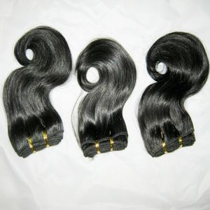Hot Selling 20pcs / parti 100% billig bearbetad peruansk mänsklig hår väft naturlig färg grossist till salu
