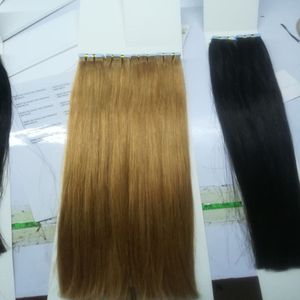 ELIBESS Tape in human hair extension 2.5g/pcs 40pcs/set 1B #2 #4#6 #27 Double Drawn Tape In Hair Extension With Thick Ends