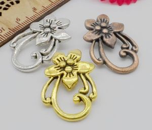 30Sets Gold Silver copper Mixed Plating Flower Toggle Clasps Fit Bracelet For Jewelry Making