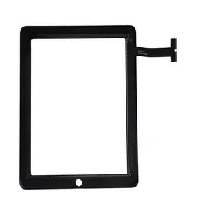 50 pcs painel de vidro de tela de toque com digitador botões adesivo para ipad 1 preto livre DHL