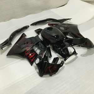 Aftermarket-Karosserieteile-Verkleidungsset für Honda CBR600 F3 95 96, rote Flammen, schwarze Verkleidungsset CBR600 F3 1995 1996 OT07