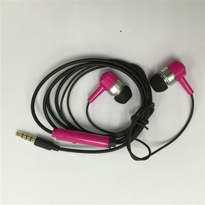 Kolorowe 3,5 mm słuchawki douszne słuchawki z mikrofonem Stereo Stereo Słuchawki dla wszystkich Mobile Android Smart Phone Earbuds i pakowania