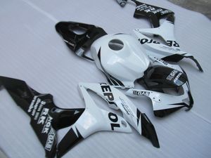 Kit de carenagem de moldagem por injeção para Honda CBR600RR 07 08 carenagem de preto branco CBR600RR 2007 2008 OT03