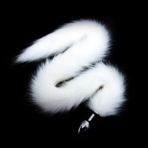 Bdsm Long Fox Tail Anal Plug In Giochi per adulti Per coppie Metal Anus Pleasure Bead Butt Plug Fetish Porno Prodotti del sesso Flirtare Giocattoli per le donne