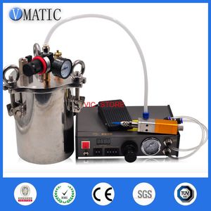 VMATIC Automatic Glue dispenser Set Thimble style Pneumatic dispensing valve & 1L stainless steel pressure tank liquid dispensing equipment