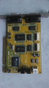 Оригинальная плата контроллера PCI H9MSER40XX с двумя последовательными портами 100% проверена, работает, используется, в хорошем состоянии