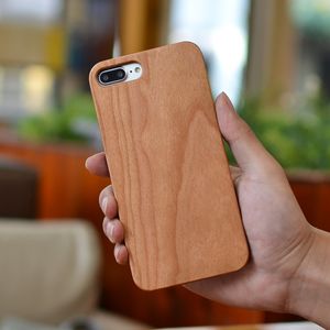 DHL Frete REAL Telefone de Madeira Real Capa Hard Capa para iphone 6 6S 7 PLUS Luxo Personalizado De Madeira Bambu Back Shell para Apple