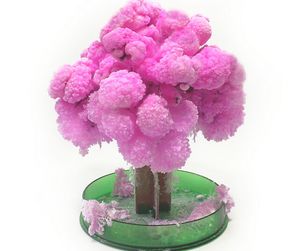 iwish 2017 14x11cm visual japão rosa grande magia crescer papel sakura árvore magicamente crescimento de árvores kit desktop flor de cerejeira christmas crianças brinquedos