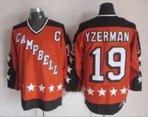 Wholesale ccm jerseys for sale - Group buy Hot Sale Mens Steve Yzerman All Star Campbell Conference Signed Rookie Season CCM Orange Best Quality Stitched Ice Hockey Jerseys