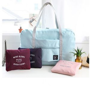 Ny ankomst Big Folding Duffel Bags Oxford Unisex Vattentät Förvaring Eco Reusable Shopping Tote Bag Shoulder Multi-Function Väskor