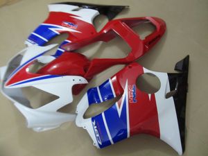 Injektionsformad plastmakare för Honda CBR600 F4I 01 02 03 Röd vitblå Fairings Set CBR600F4I 2001-2003 OT09
