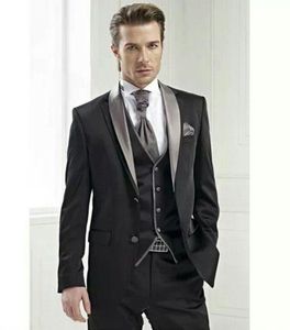 Groom Tuxedos Groomsmen Two Button Best Man Suit Wedding Men's Blazer Suits Custom Made (Jacket+Pants+Vest+Tie) K180