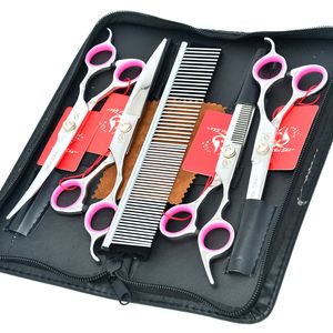 7,0 Polegada Meisha Reta + Curvo + Desbaste Tesoura Kits Dog Grooming Tesoura Set Japão 440C Gato Cão Tosquiadeiras de Pele .HB0068