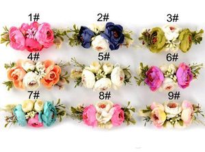 Baby Mädchen Kamelie Künstliche Blumen Haarschmuck Mädchen Seidenblumen Stirnbänder Kinder Elastische Nylon Haarbänder Neugeborenen Fotografie Requisiten