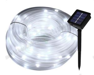 Solar alimentado levou tubo de tira luzes da corda 33ft 100 LED multi-cor fio de cobre à prova d 'água em tubo claro para o jardim de natal MYY