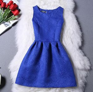 2018 Summer Style Dresses for Girl A-Line Ärmlös Formell Girl Dresses Teenagers Party Dress Billiga Gratis frakt