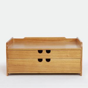 tool cabinet case A4 Wooden desk storage drawer debris cosmetic storage box bin jewelry office Creative gift Home