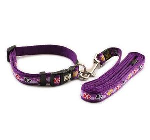 Fashion Purple Nylon Material Dog Collar Leash Dogs Princess Leashes Collars 6043023 Pet Supplies Accessories