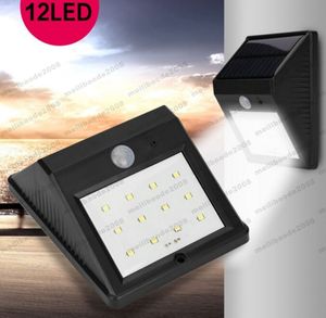 새로운 12LEDs 태양 광 조명 야외 전원 무선 PIR 모션 센서 LED 솔 라 램프 정원 방수 조경 잔디 벽 램프 MYY