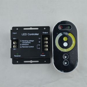 LEDストリップライトのためのRFバーライトディミマーDC12-24Vタッチリモコンダブルランプコントローラ