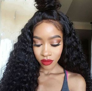 Full Lace Wig with Natural Hairline Deep Curly Indian Glueless Lace Front Wigs Human Hair U Part Wig Non Lace FDSHINE