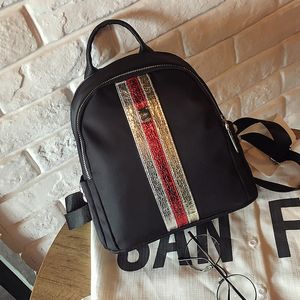 2017 Fahion Europe style school bag color strip designers mini backpack unisex Shoulder bag backpacks imitation brands Pu free shipping