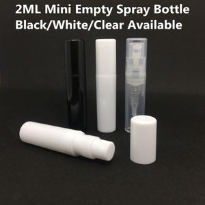 2ML/2G Clear Refillable Spray Empty Bottle Small Round Plastic Mini Atomizer Travel Cosmetic Make-up Container For Perfume Lotion Sample