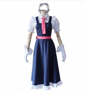 ingrosso Dragon Maid Cosplay.-Costume cosplay Dragon Maid di anime giapponesi Miss Kobayashi Kobayashi San Chi No Meidoragon Tohru Costume Shirt Dress per set