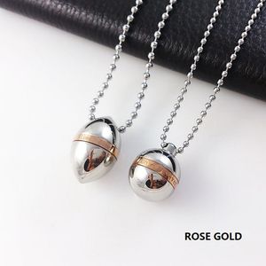 Openable Put in Perfume or Love Notes Stainless Steel Lockets Jewelry Oval & Ball Bottles Pendants Lovers Necklace Couples Supplies Keepsake Forever Lover Gift