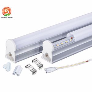 T5 8ft LED-Röhrenlicht, 45 W, integrierte T5-LED-Leuchtstoffröhre, warmes, natürliches, kühles Weiß, AC 110–277 V + CE UL