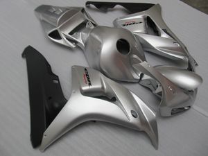 100% passform för Honda Fairings CBR1000RR 06 07 Silver Black Injection Mote Fairing Kit CBR1000RR 2006 2007 OT34