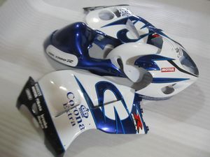 スズキGSXR1300 96 97 98 99 00 01-07ホワイトブルーフェアリングセットGSXR1300 1996-2007 OT33