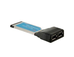 ExpressCard 34mm Port to Firewire IEEE 1394a Ports Converter Adapter for PC Laptop (Black)