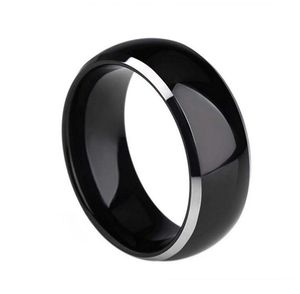 6mm mm Zwarte Inlay Tunsten Ringen Glanzende Comfort Fit Engagement Wedding Band
