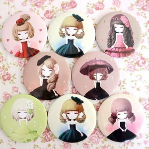 Girls' Mini Pocket Cosmetic Compact Mirrors Small Cute Cartoon Hand Mirror Makeup Tools Wedding Gift Favors