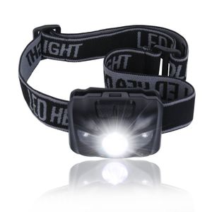 Belysning 3W Super Bright 3 LED 4-läge Mini-strålkastare Headlamp Head Torch Flicklampa Ljusvandring och camping