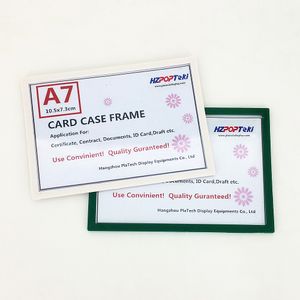 Forniture al dettaglio A7 Plastic Pop Paper Sign Card Etichetta Etichetta Visualizza Frame di custodia su Store Shelf Promozione attaccata da magnetico o nastro 20pcs