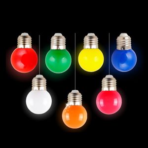 Gratis frakt Hembelysning Färgrik LED-lampa Ampoule E27 3W Energibesparande Ljus Röd Orange Gul Grön Blå Mjölk Rosa Lampa SMD2835 85-265V